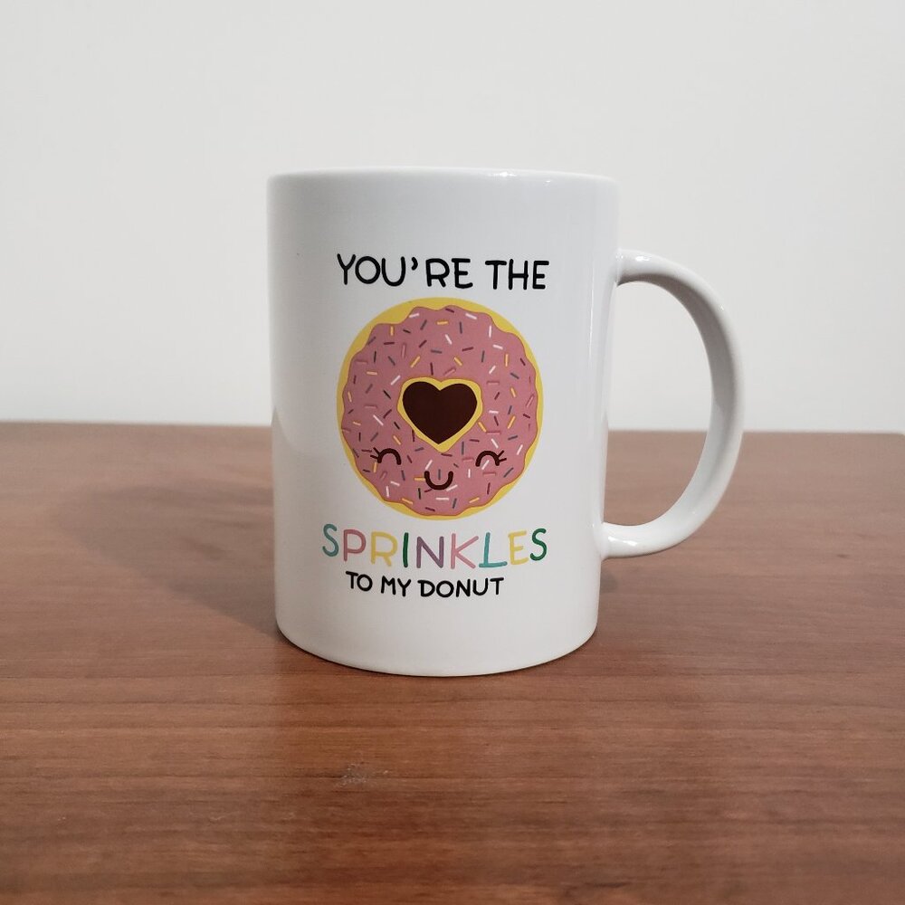 Valentines Day Coffee Mug Love You're the Sprinkles To My Donut Brand New NWT